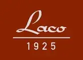 Das Logo von Laco 1925 befindet sich auf rotem Grund.