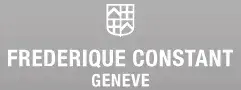 Das Logo von Frederique Constant Geneve ist weiß auf grauem Hintergrund.