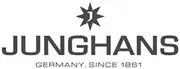 Ein schwarz-weißes Logo für Junghans Deutschland seit 1881.